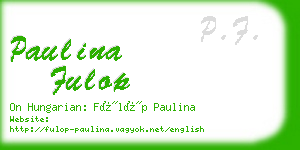 paulina fulop business card